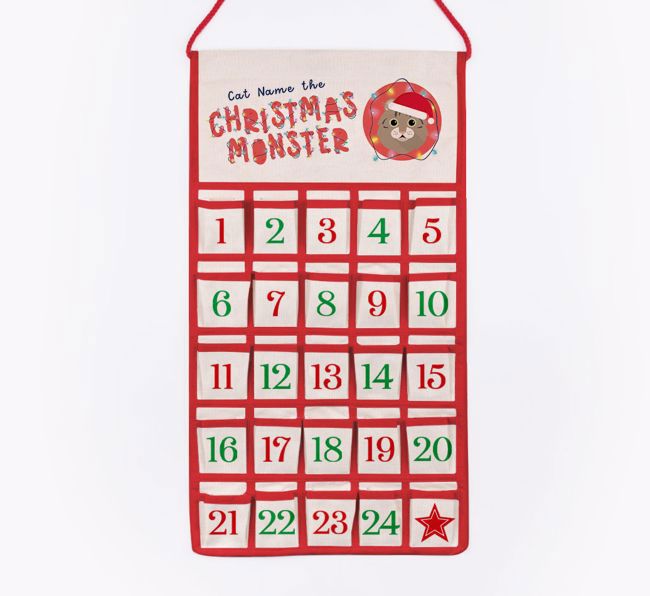 Christmas Monster: Personalised {breedCommonName} Advent Calendar